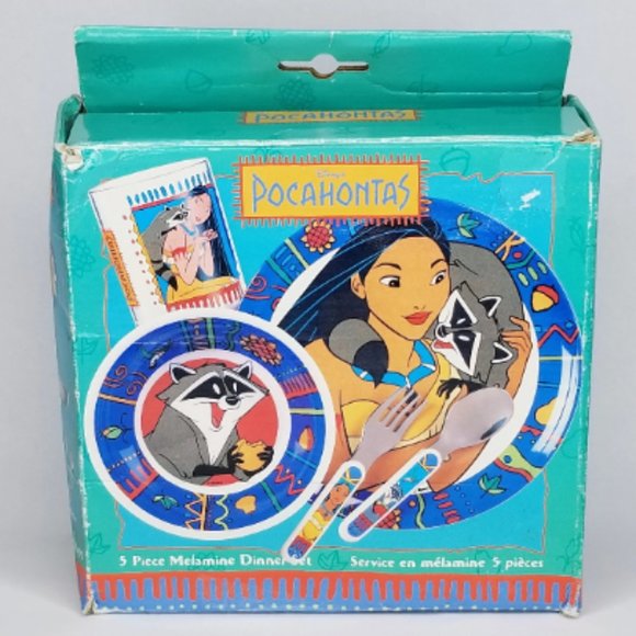 Disney Other - Children's Vintage Pocahontas Melamine Dish Set 90s Collectible